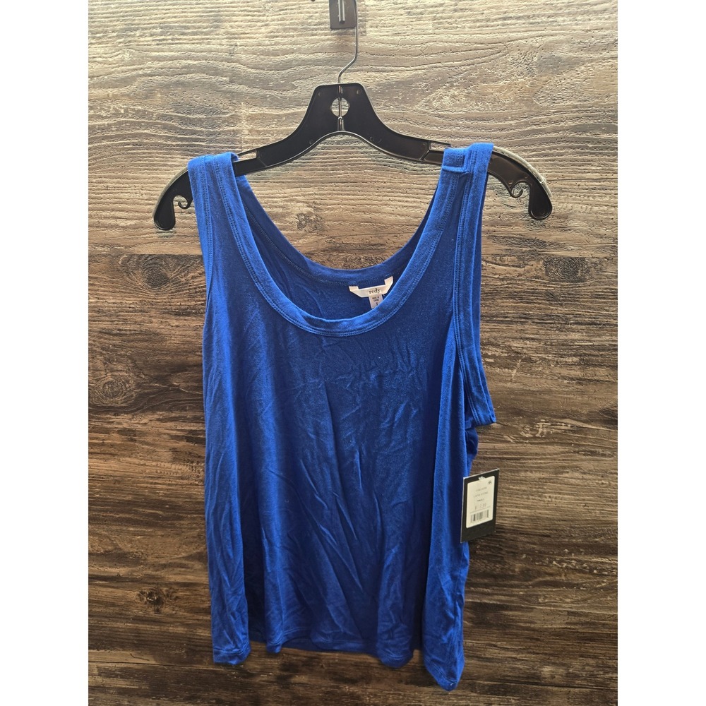 Redy Womens Lapis Stone Blue Scoop Neck Tank Top Small 110013256